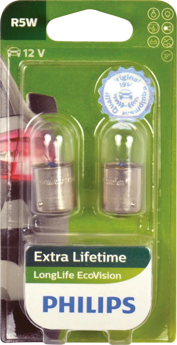 Philips Binnenverlichting R5W Longlife Ecovision 12V - 2 Stuks - afbeelding 2 van 6