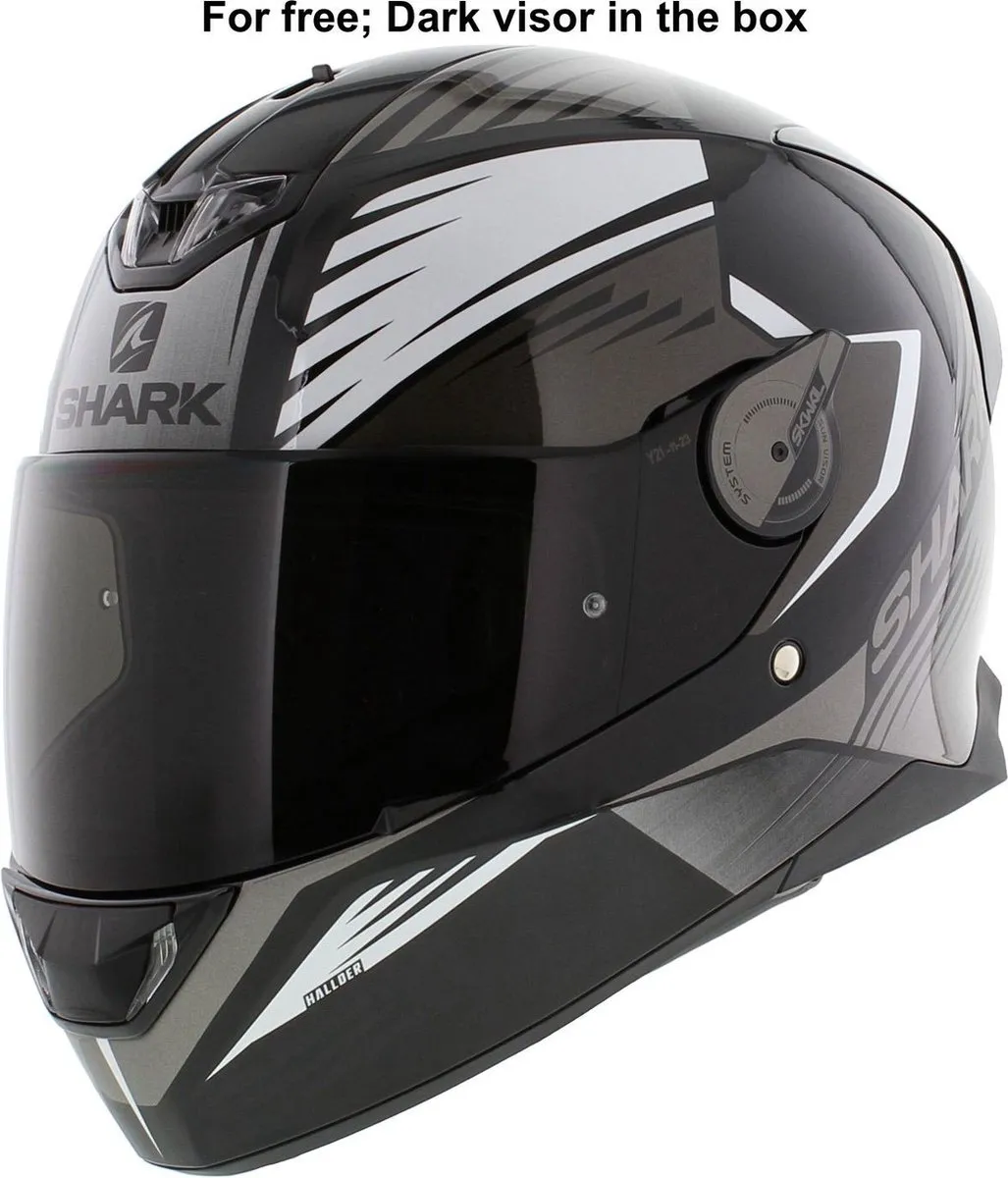 Shark Skwal 2.2 Hallder Motorhelm - XL - Wit