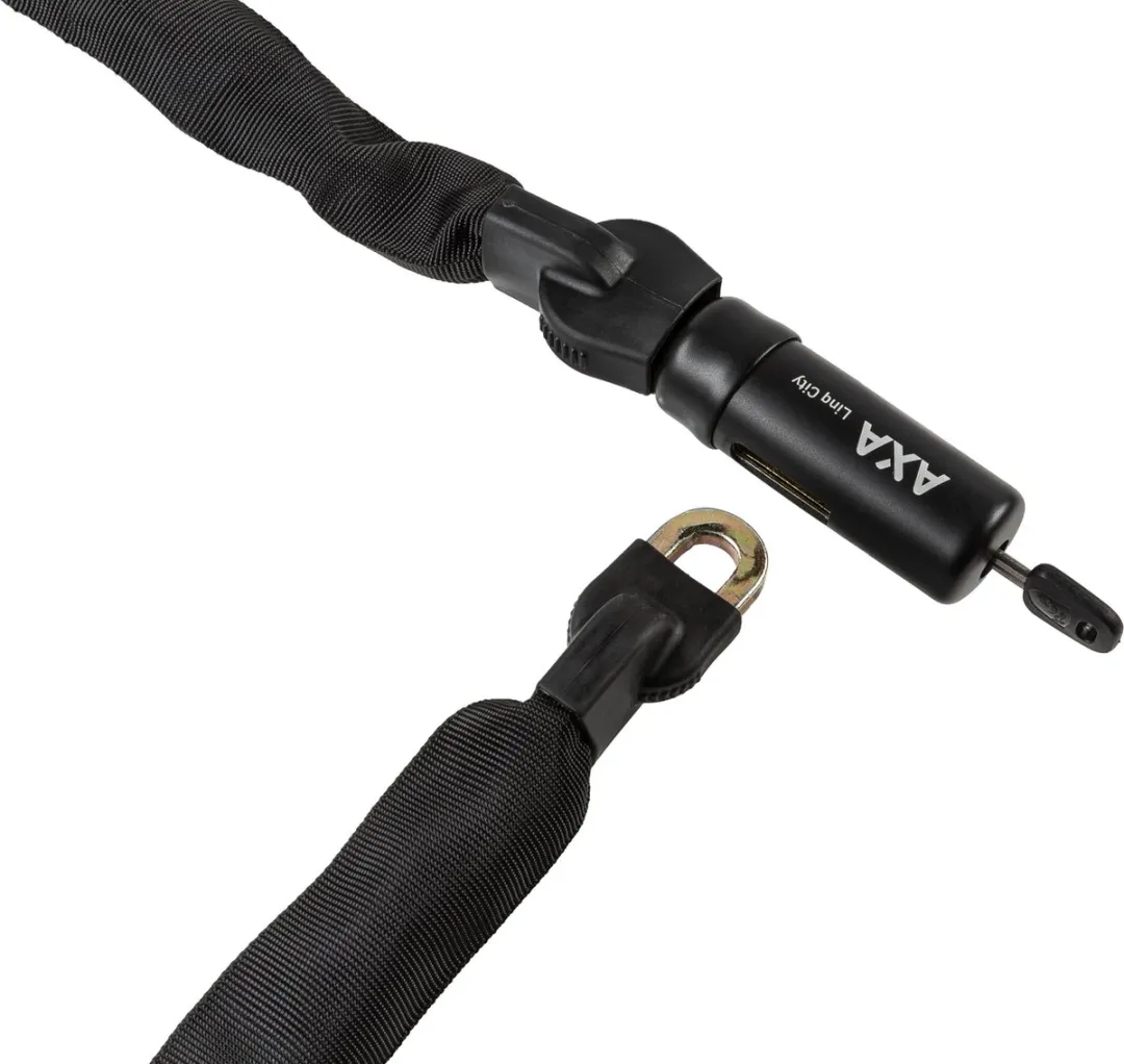 AXA Linq City 180 Kettingslot 180cm - 7mm Gehard Staal - Zwart - afbeelding 6 van 6