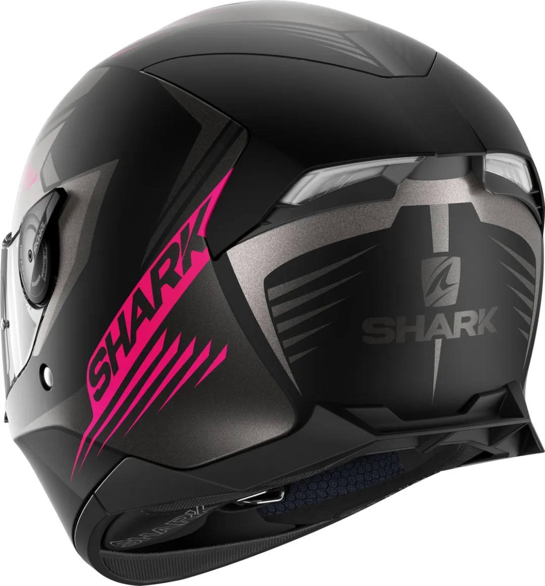 Shark Skwal 2 Hallder Motorhelm - Mat Zwart Antraciet Purple XS - afbeelding 6 van 6
