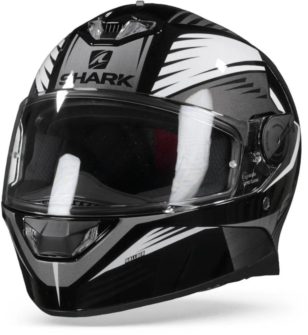 Shark Skwal 2.2 Hallder Motorhelm - S - Zwart/Wit