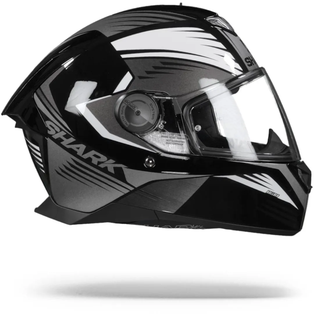 Shark Skwal 2.2 Hallder Motorhelm - S - Zwart/Wit