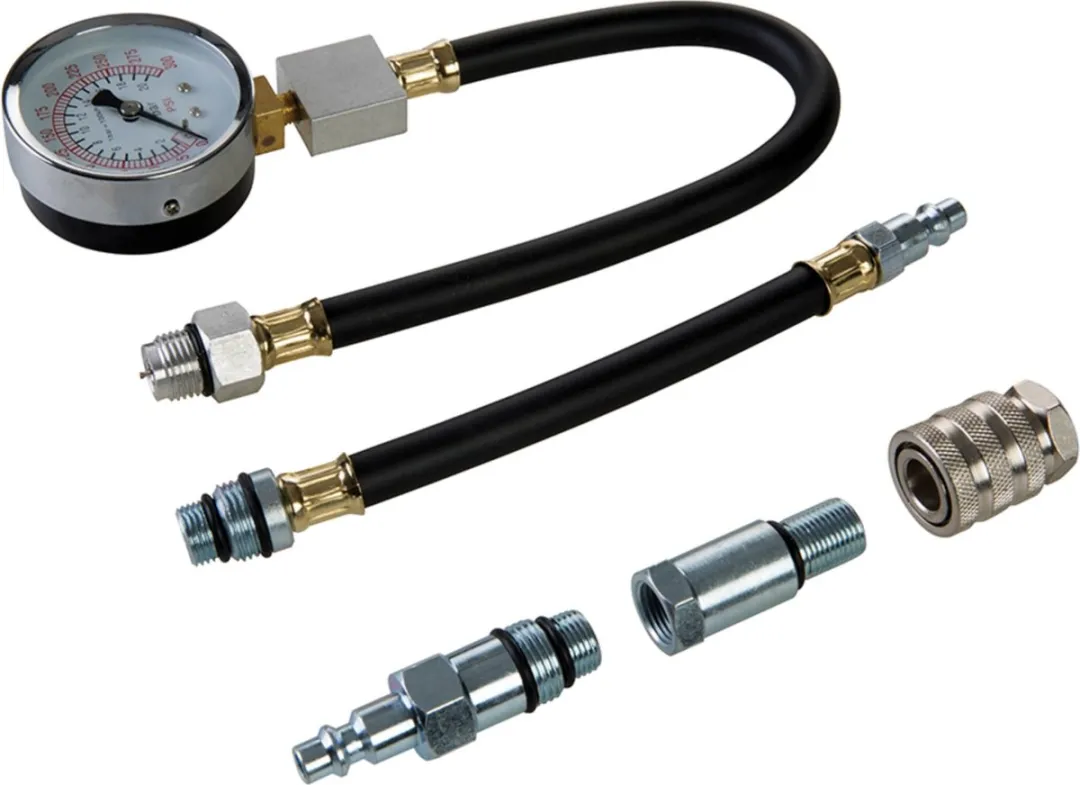 Silverline Compressietestmotor - 5-delig 20 bar - Zwart