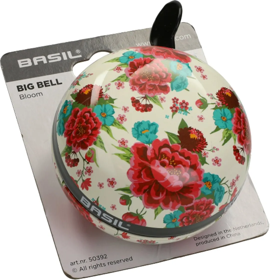 Basil Big Bell Bloom Fietsbel 80mm - Wit