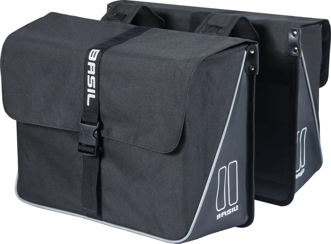 Basil Forte Dubbele Fietstas MIK 35L - Zwart