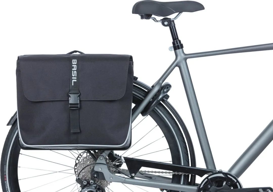 Basil Forte Dubbele Fietstas MIK 35L - Zwart