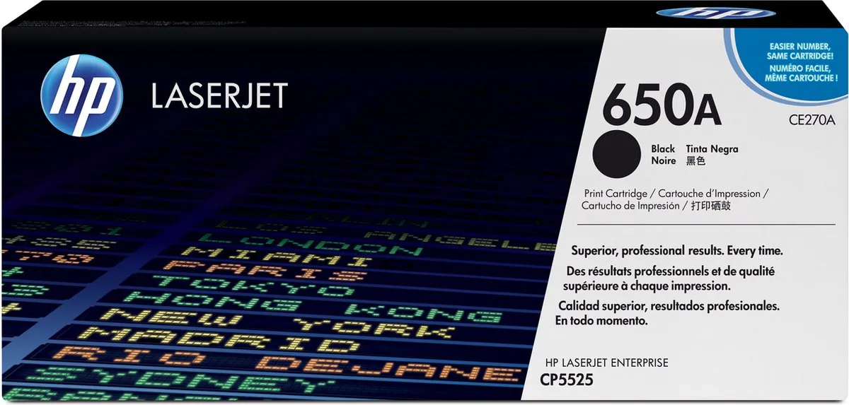 HP CE270A Tonercartridge - 15.000 pagina's - Zwart