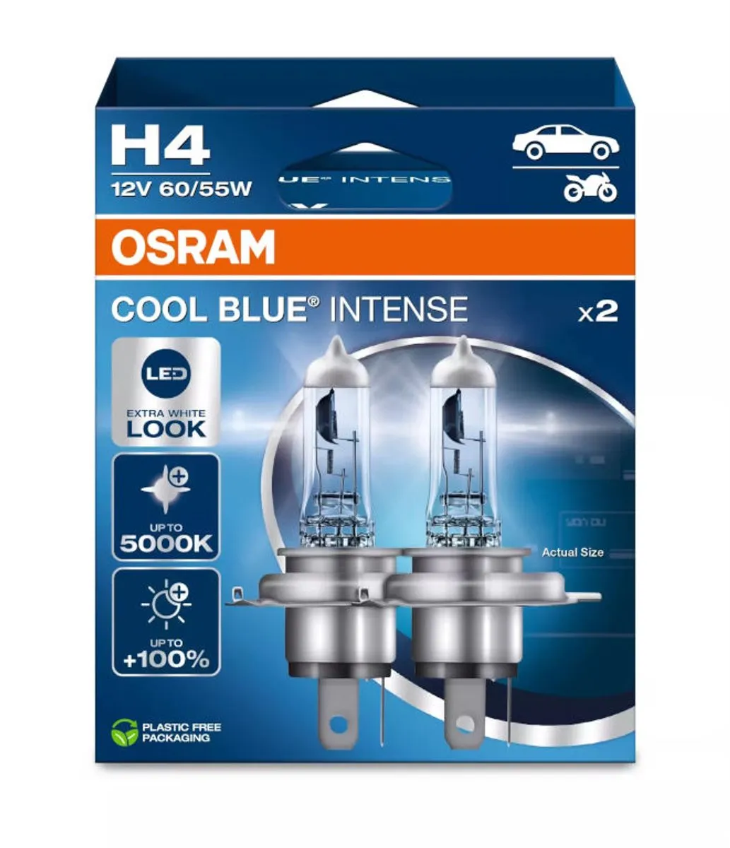 Osram Cool Blue Intense Next Gen H4 Halogeen Autolampen - 2 Stuks