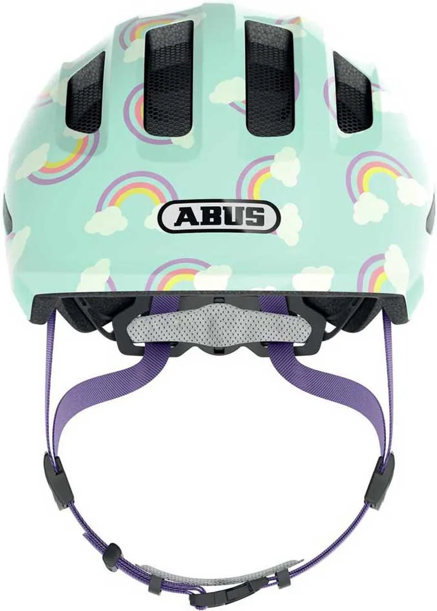ABUS Kinderhelm Smiley 3.0 LED - Maat M - Lichtblauw/Regenboog - afbeelding 6 van 6