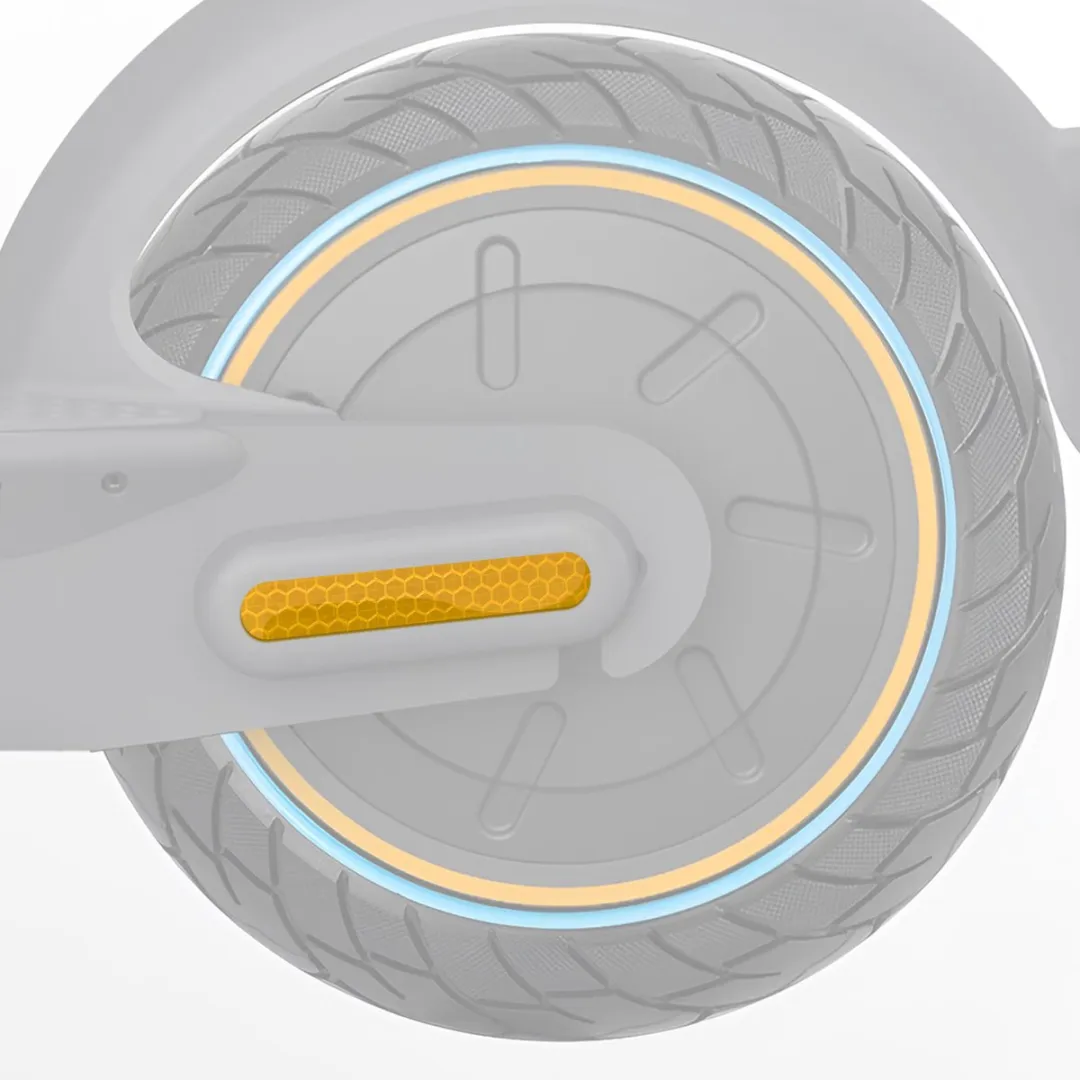 Segway Ninebot Reflecterende Stickers Wieldeksels G30 - Geel
