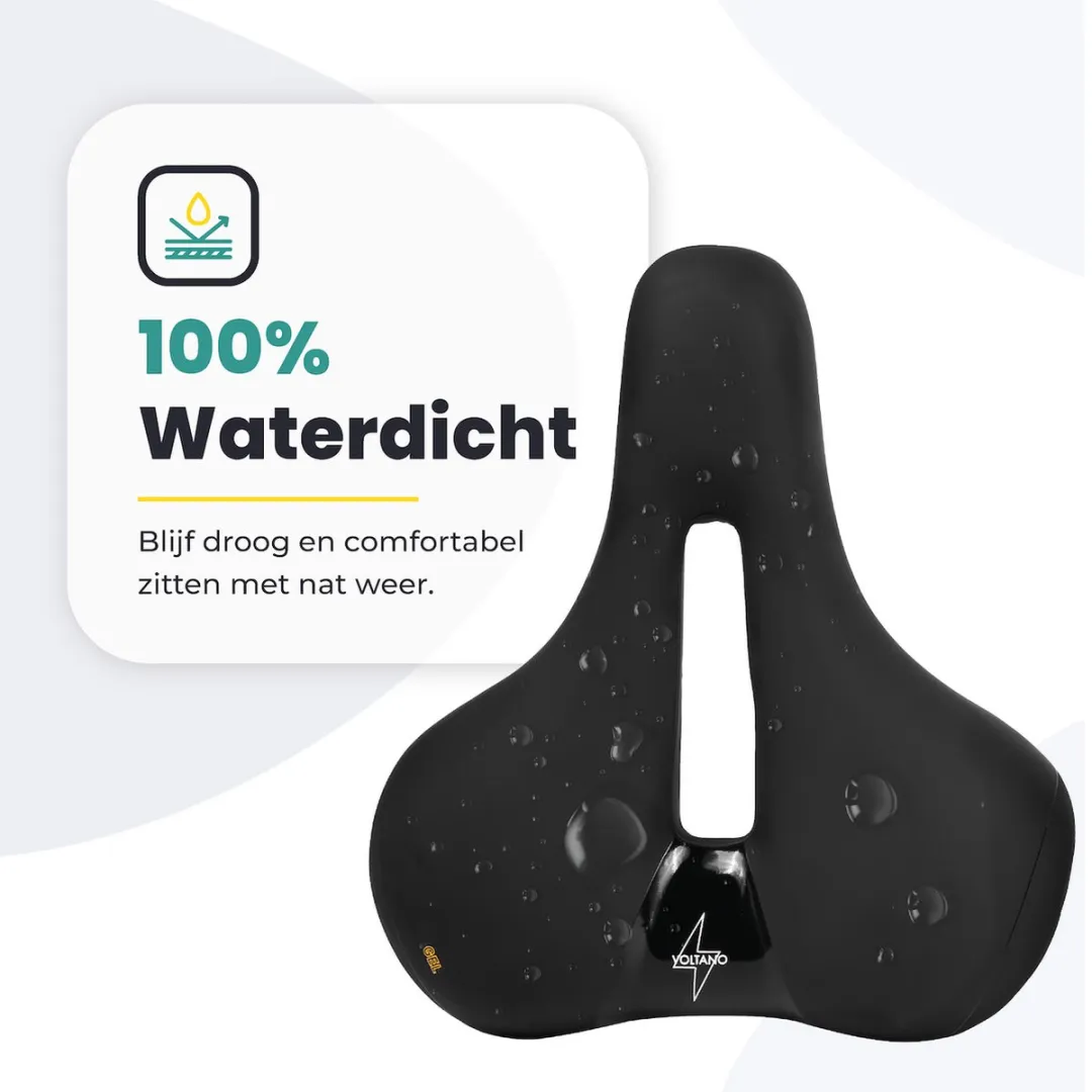 Voltano Fietszadel Elegance - Zwart - Premium Gel 100% Waterdicht
