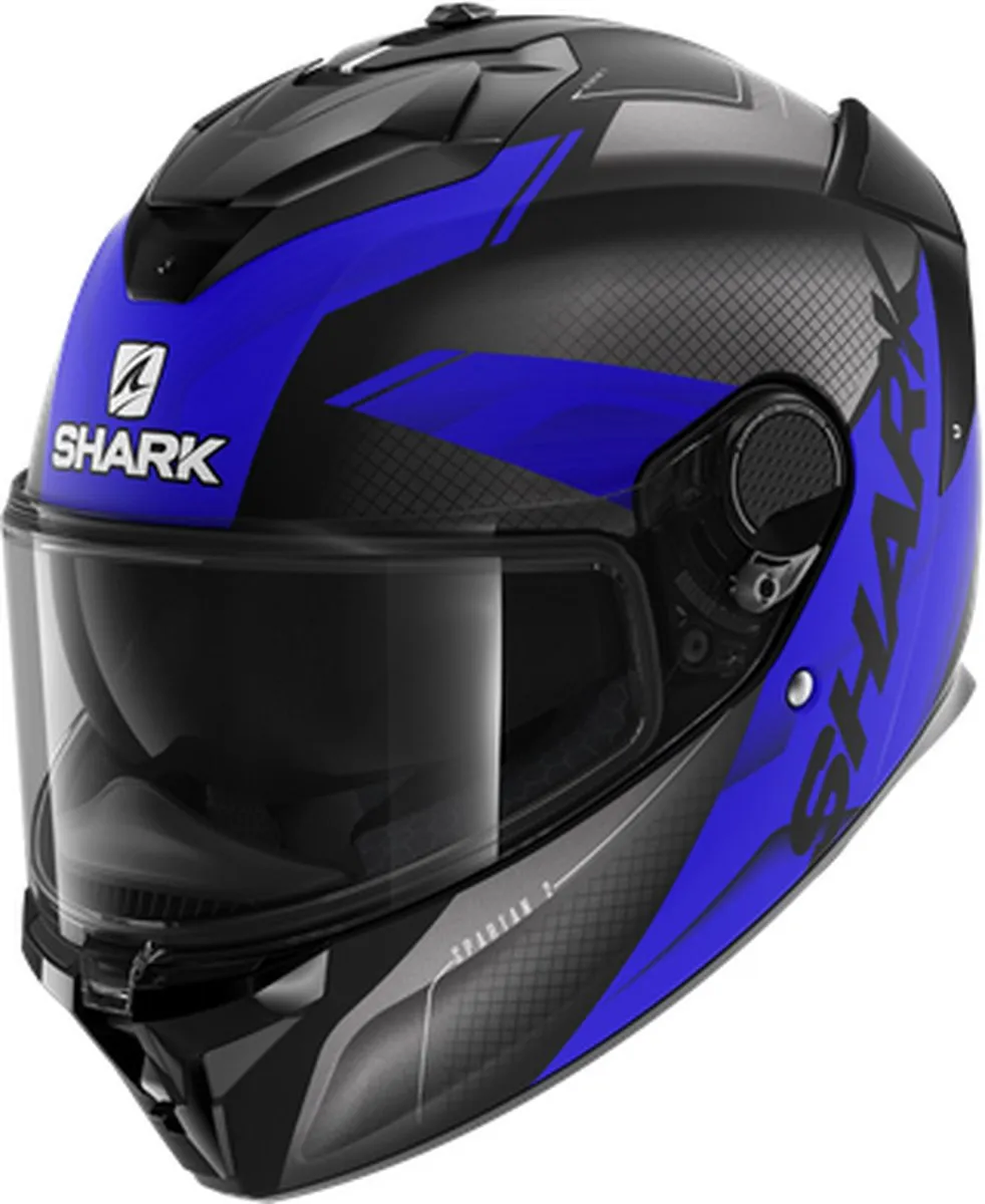Shark Spartan GT Blank Mat Micr. Helm - 2XL - Zwart/Blauw