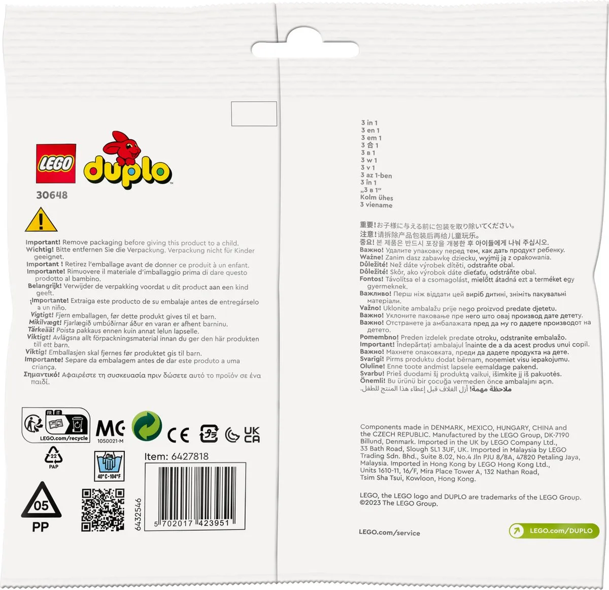 LEGO DUPLO Walvis 30648 - 9 Stukken