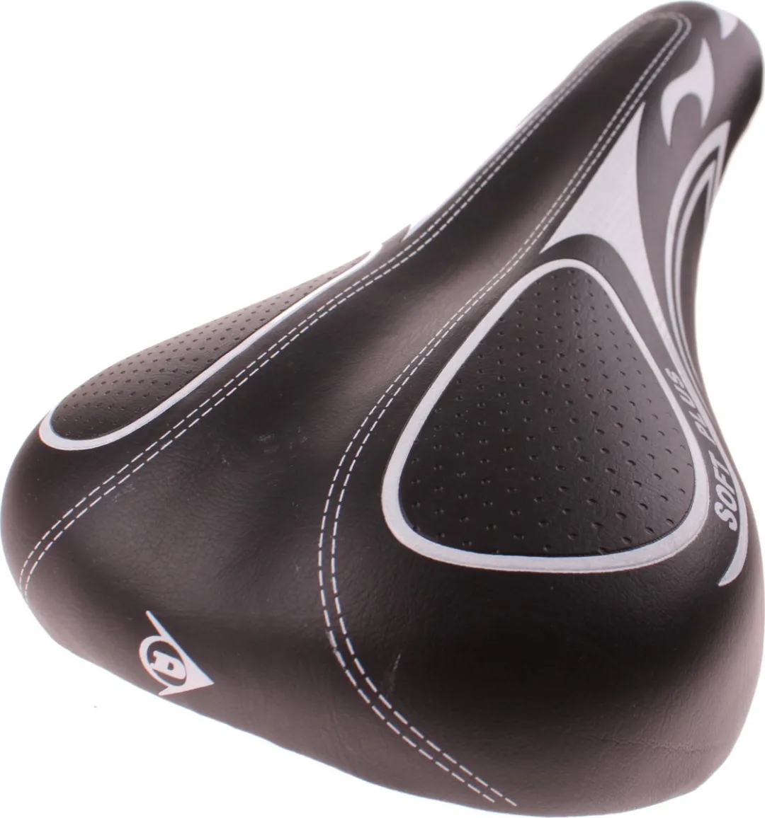 Dunlop Mountainbike Zadel - 27x16,5cm - Zwart/Wit - afbeelding 6 van 6