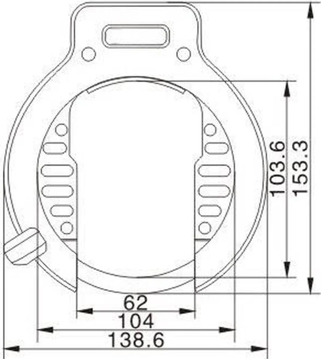 VINZ Levanne Ringslot ART 2 Fietsslot - Zwart