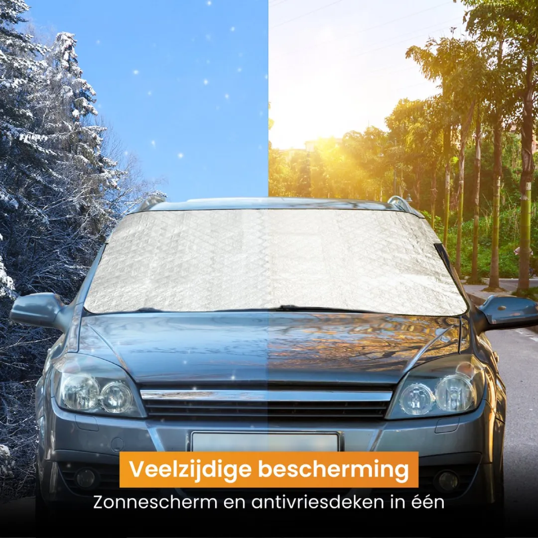 R2B Zonnescherm Voorruit 100x145cm - 4-laags Anti-Vries