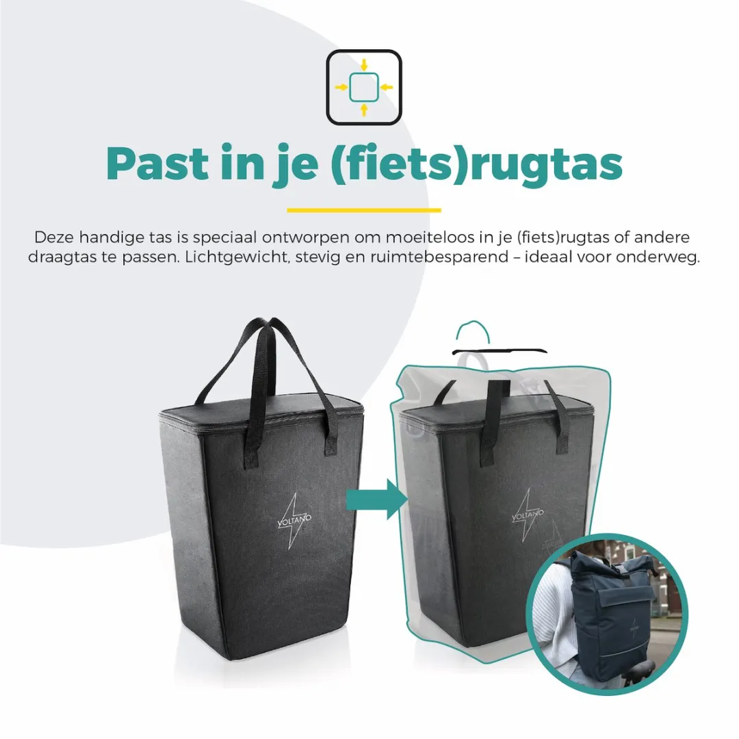 Voltano Koeltas 20L - Opvouwbaar - Zwart