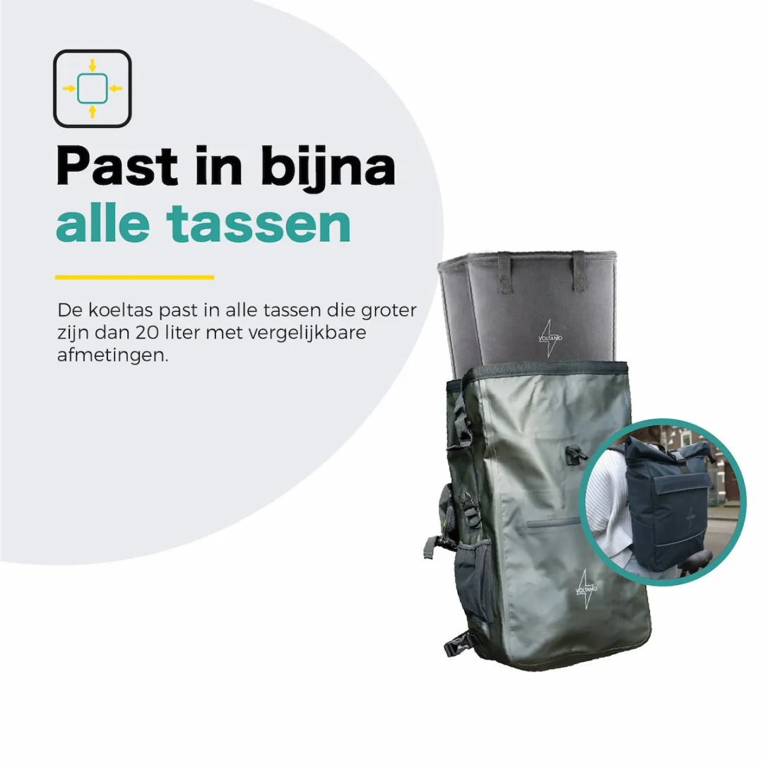 Voltano Koeltas 20L - Opvouwbaar - Zwart