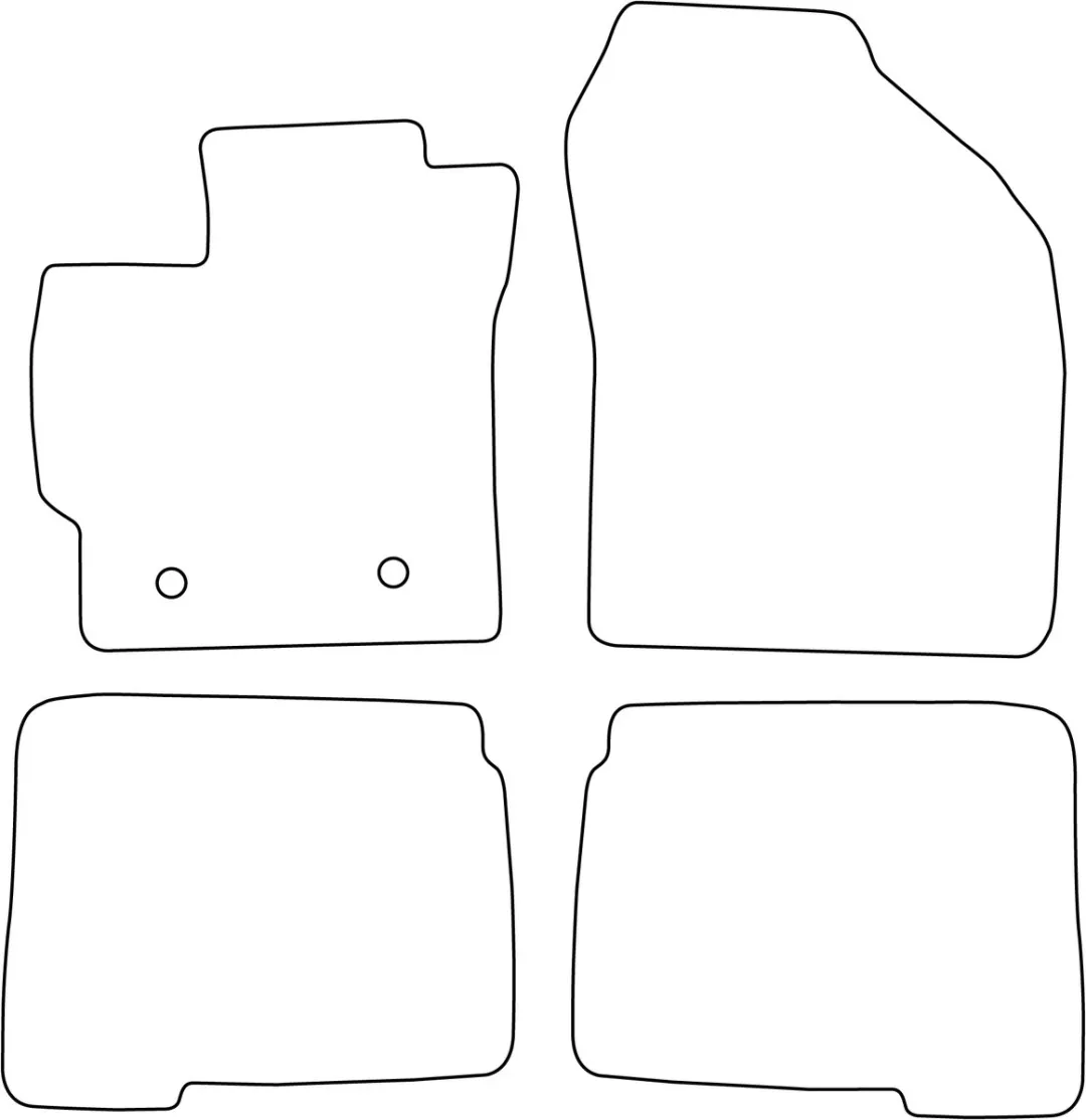 Toyota Prius IV Velours Vloermatten - 4 Stuks Zwart