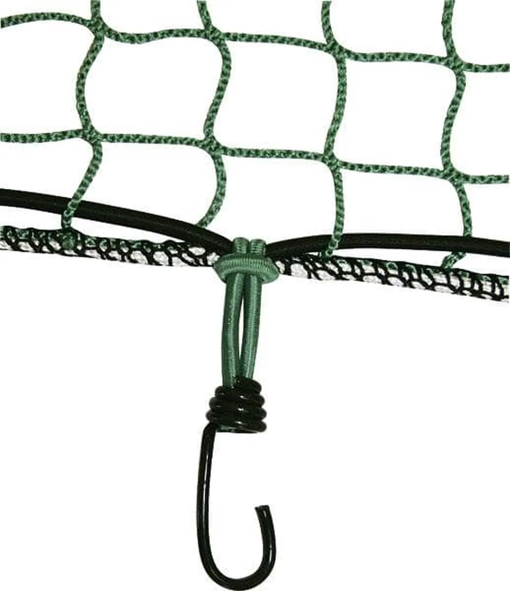 Westfalia Spanelastiek met haak - 6 Stuks Groen/Zwart