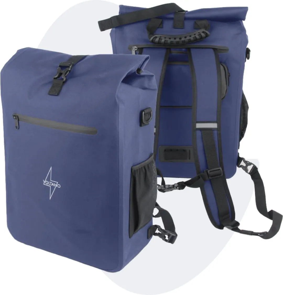 Voltano Luxe E-bike Rugtas Marine Blauw 28L