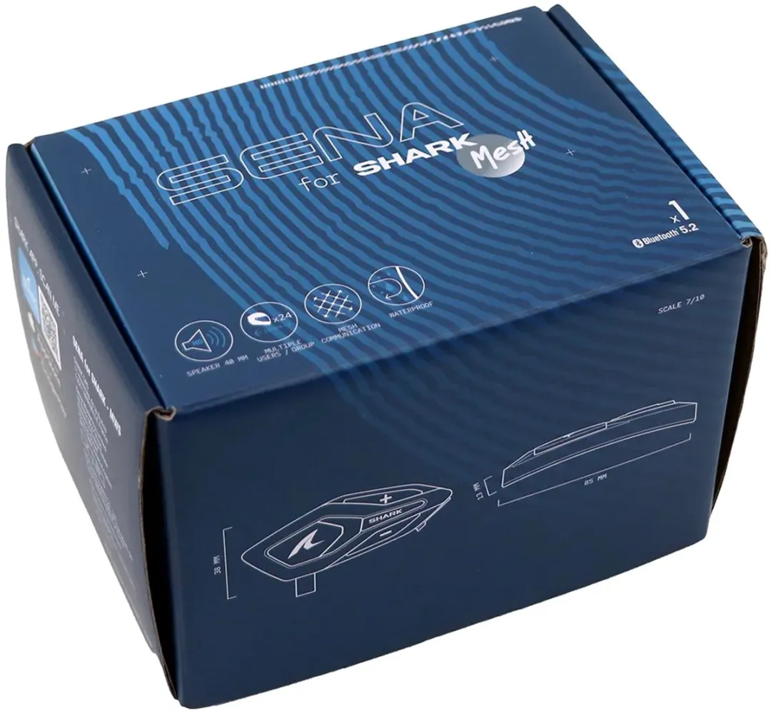 Shark SenaWave Single Mesh Bluetooth Communicatiesysteem - 2 Personen
