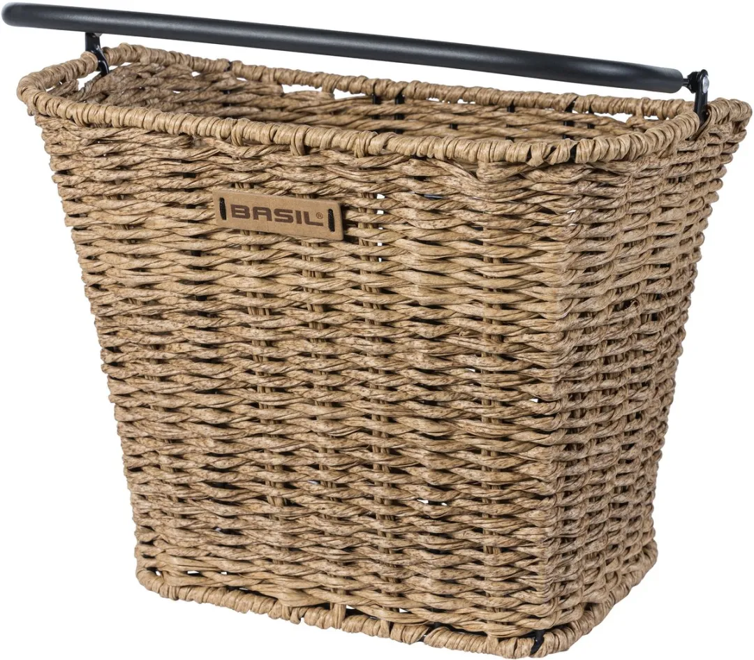 Basil Bremen Rattan Look Fietsmand - 35L - Kunststof Rotan