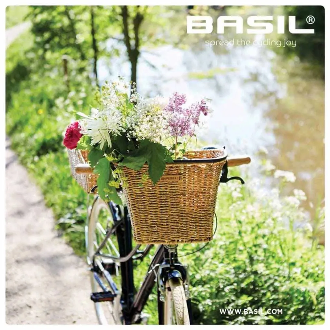 Basil Bremen Rattan Look Fietsmand - 35L - Kunststof Rotan