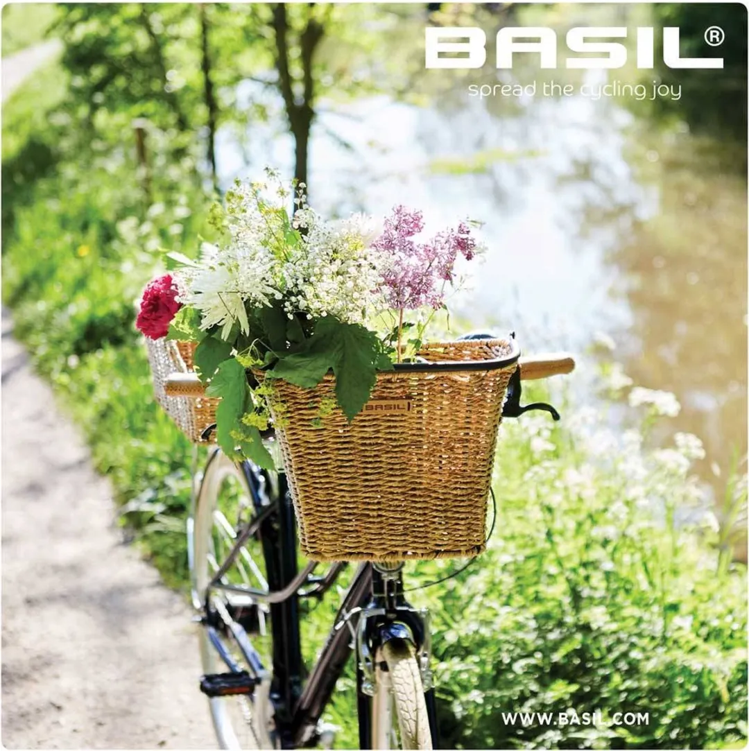 Basil Bremen Rattan Look Fietsmand - 35L - Kunststof Rotan