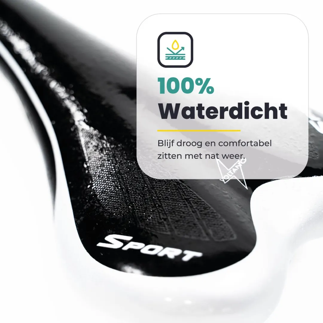 Voltano Race / MTB Fietszadel - Zwart / Zilver - Unisex - Mountainbike GelZadel - Stevig en Licht