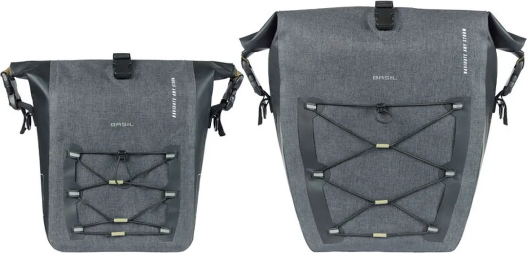 Basil Navigator Storm Enkele Fietstas MIK STUDS 25L - Zwart