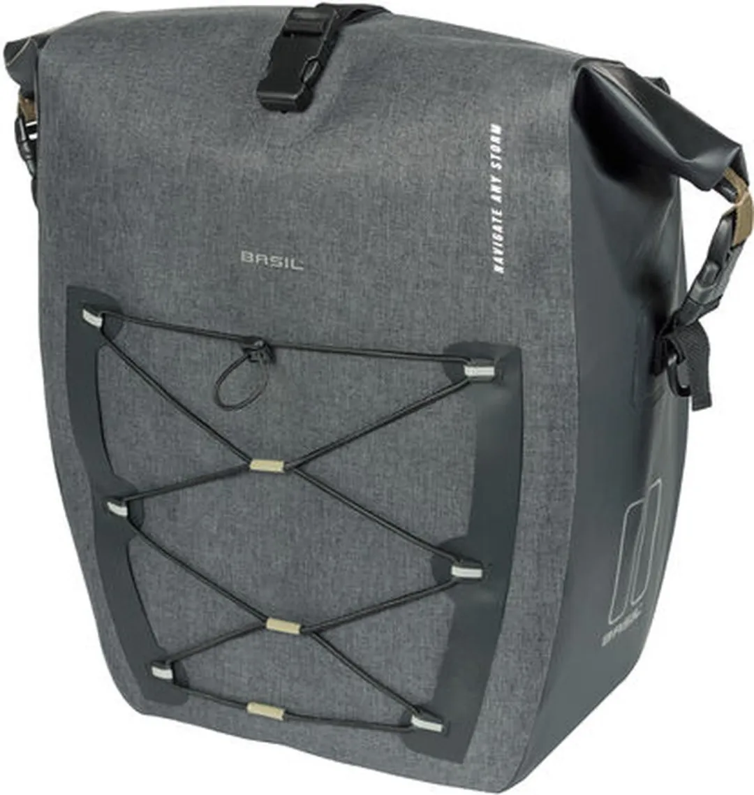 Basil Navigator Storm Enkele Fietstas MIK STUDS 25L - Zwart