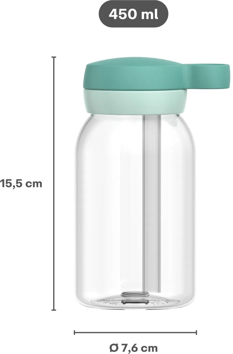 Mepal Campus Drinkfles met Rietje 450ml - Cool Mint