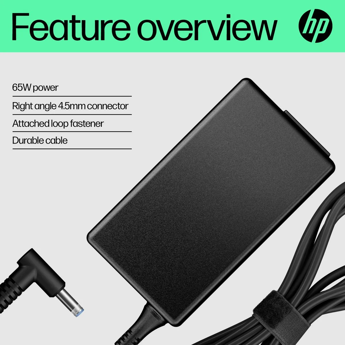HP H6Y89AA-ABB 65W Adapter - Zwart
