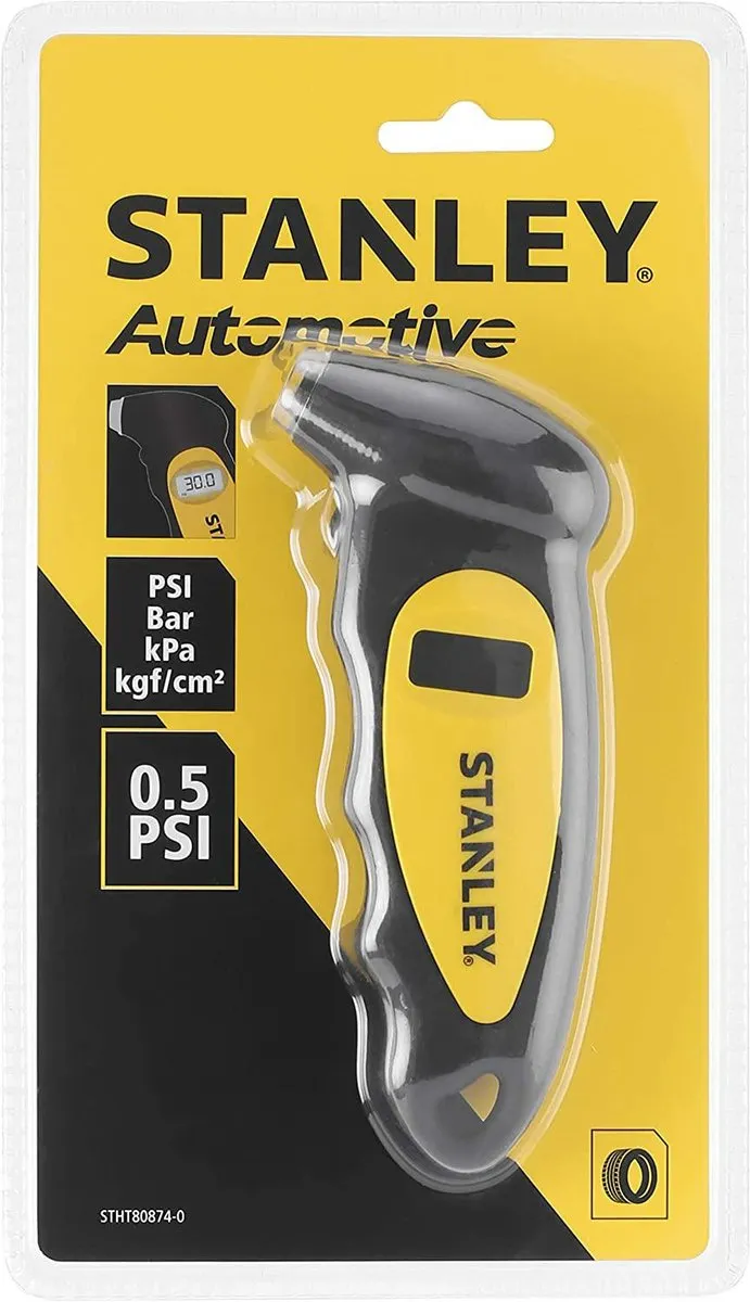 Stanley STHT80874-0 Digitale Bandenspanningsmeter 0-5 Bar - Zwart