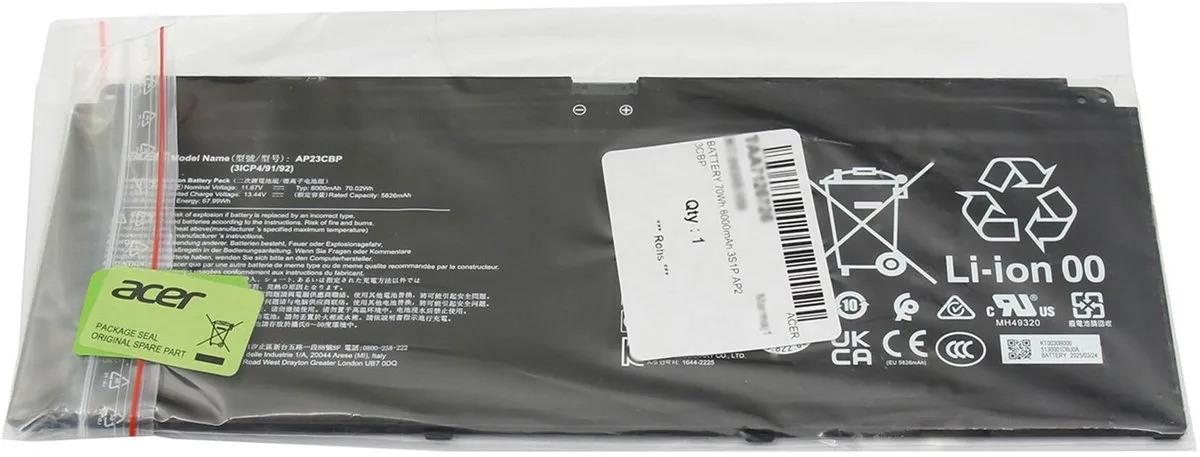 Acer KT.0030B.006 Accu - 70,02Wh