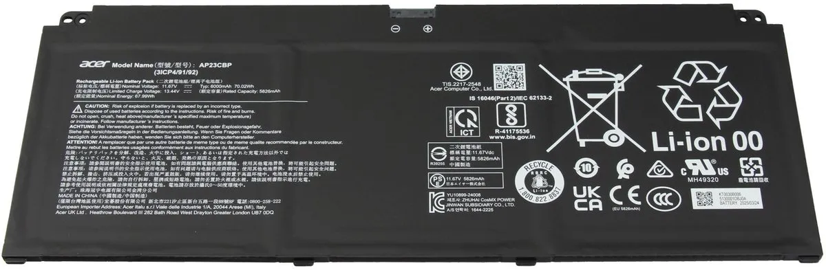Acer KT.0030B.006 Accu