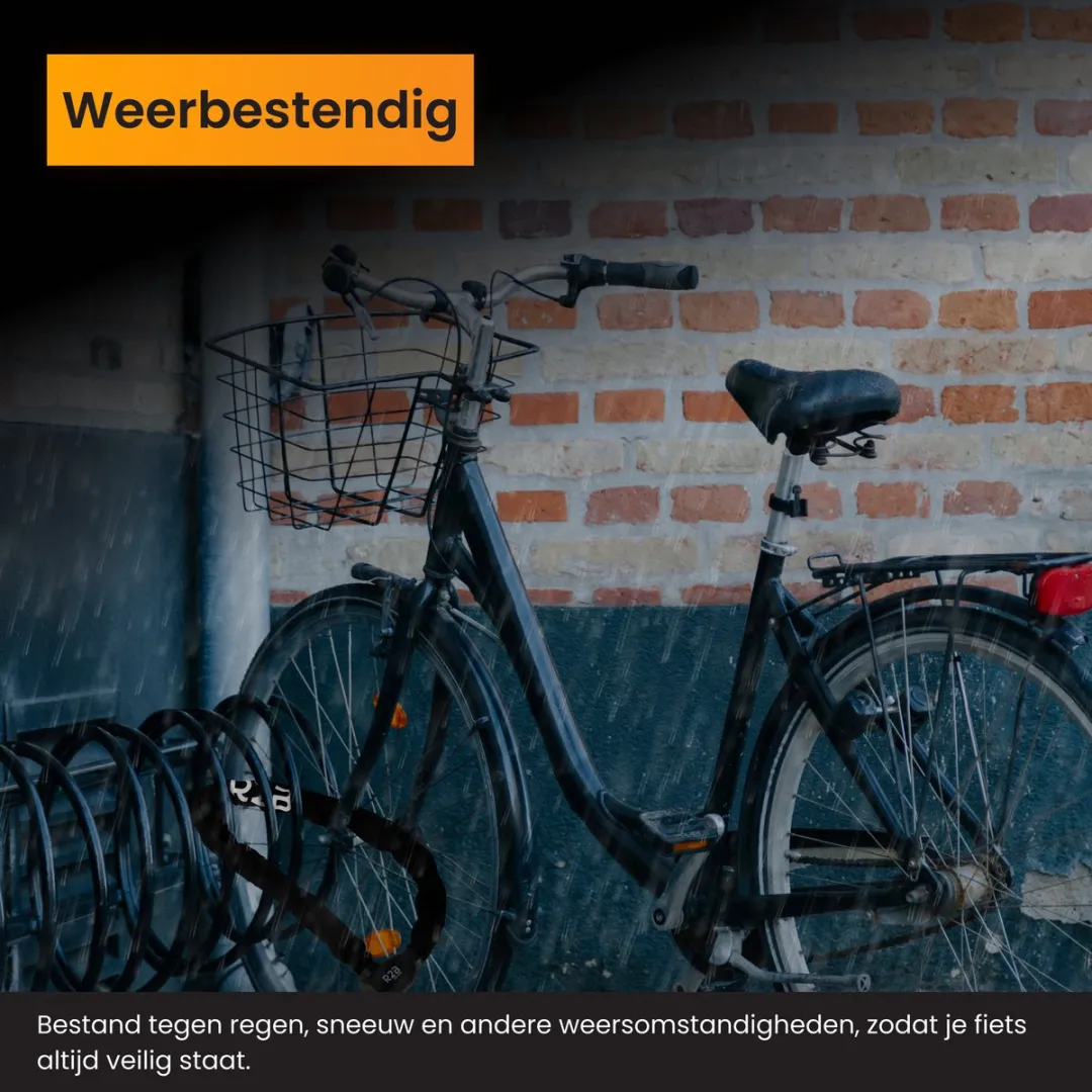 R2B ART 2 Kettingslot 100cm - 2 Sleutels - Zwart