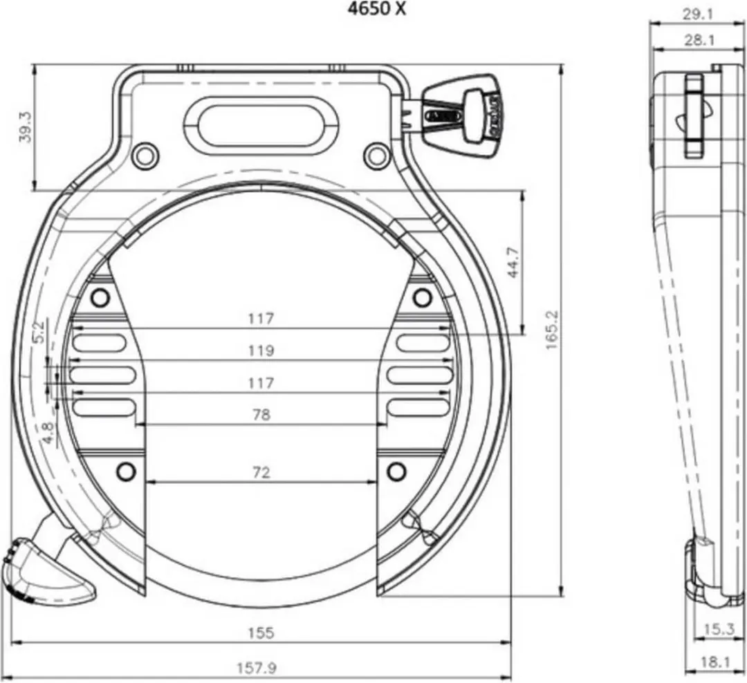 ABUS Amparo 2.0 Ringslot 4650X - SL86731 - Zwart