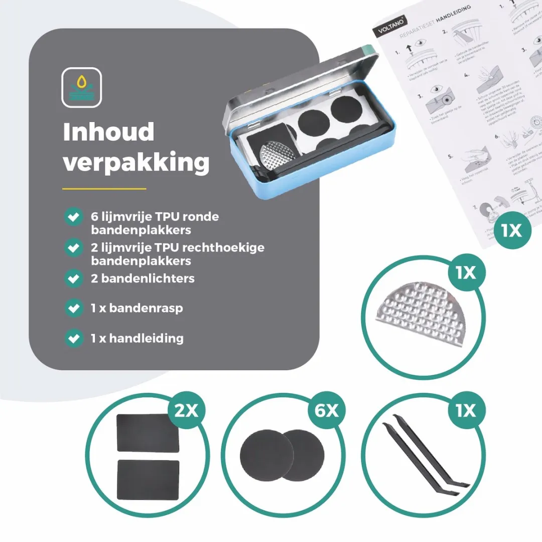 Voltano Lijmvrije Bandenplakkers - 10 Stuks