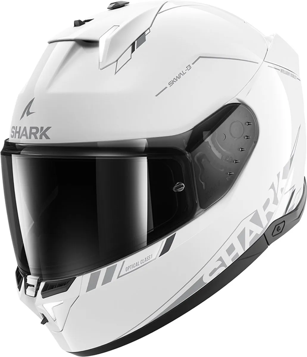 Shark SKWAL i3 Blank SP WSA Integraalhelm - M - Wit/Zilver - afbeelding 4 van 6