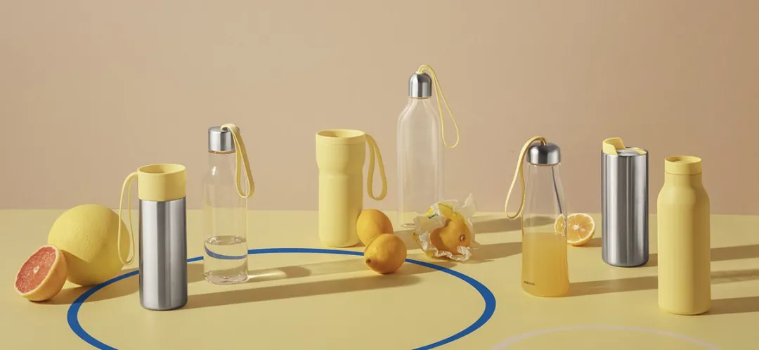 Eva Solo - Drinkfles 500 ml Glas - Borosilicaatglas - Geel