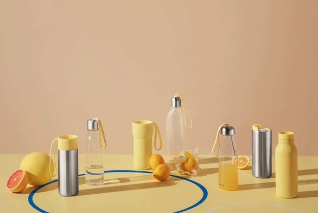 Eva Solo - Drinkfles 500 ml Glas - Borosilicaatglas - Geel