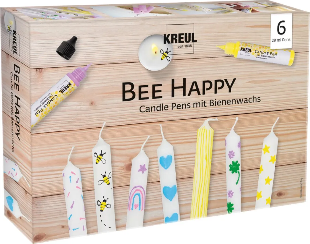 Kreul Bee Happy Kaarsenverf - 29ml - 6 Stuks - afbeelding 6 van 6