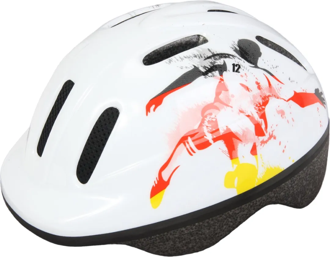 Fischer Kinderfietshelm S/M Voetbal - Wit