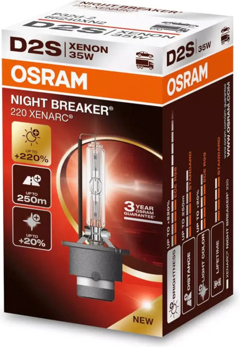 Osram Night Breaker 220 Xenarc D2S 66240XN2 Halogeenlamp
