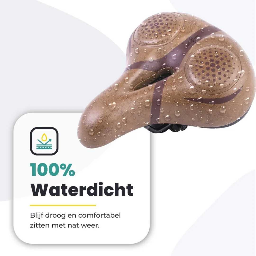 Voltano Fietszadel Donkerbruin - Unisex - Met Zadelstrop