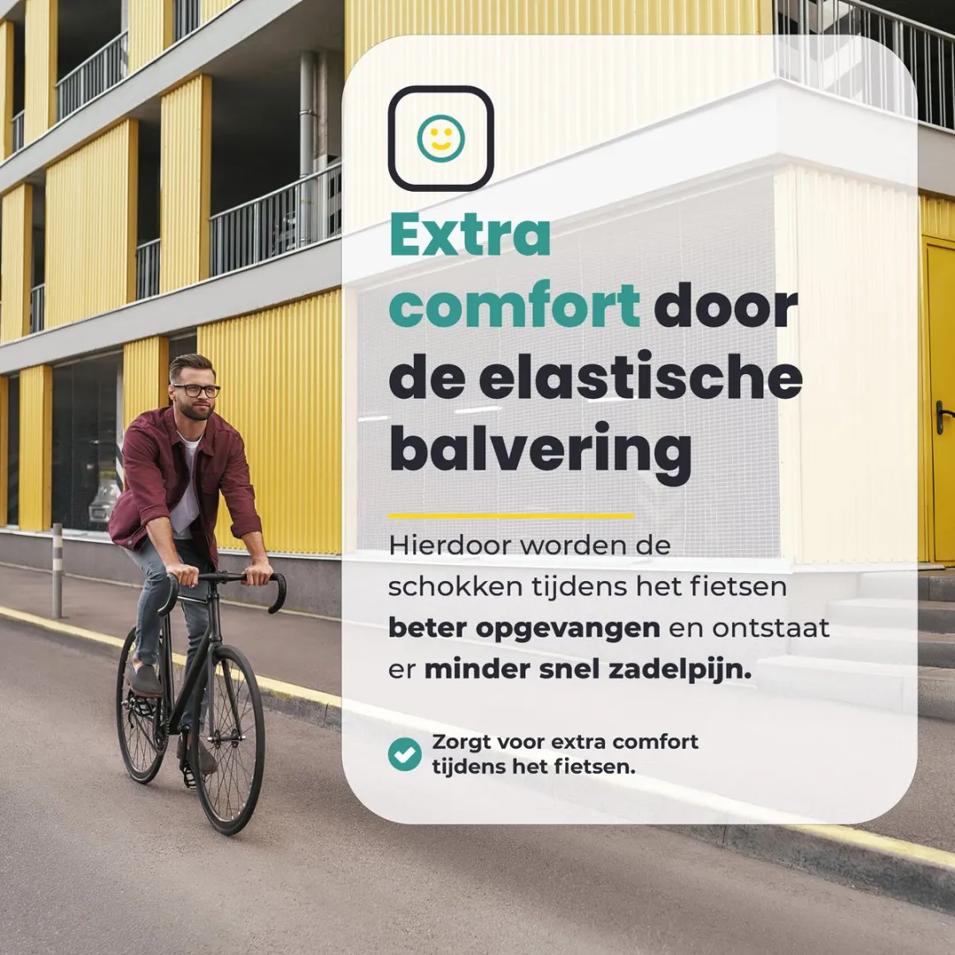 Voltano Fietszadel Donkerbruin - Unisex - Met Zadelstrop - afbeelding 6 van 6