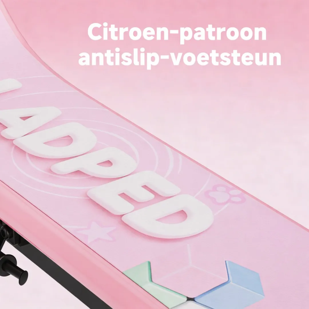 Stay-on Ladped Roze Elektrische Kinderstep 15 km/h - Roze