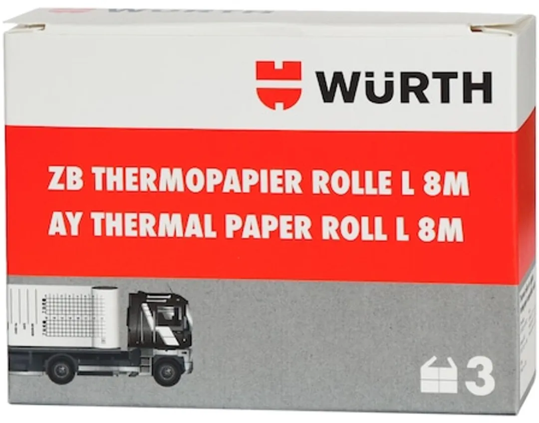 Würth Thermisch Papier Voor Digitale Tachografen - 3 Rollen 8m